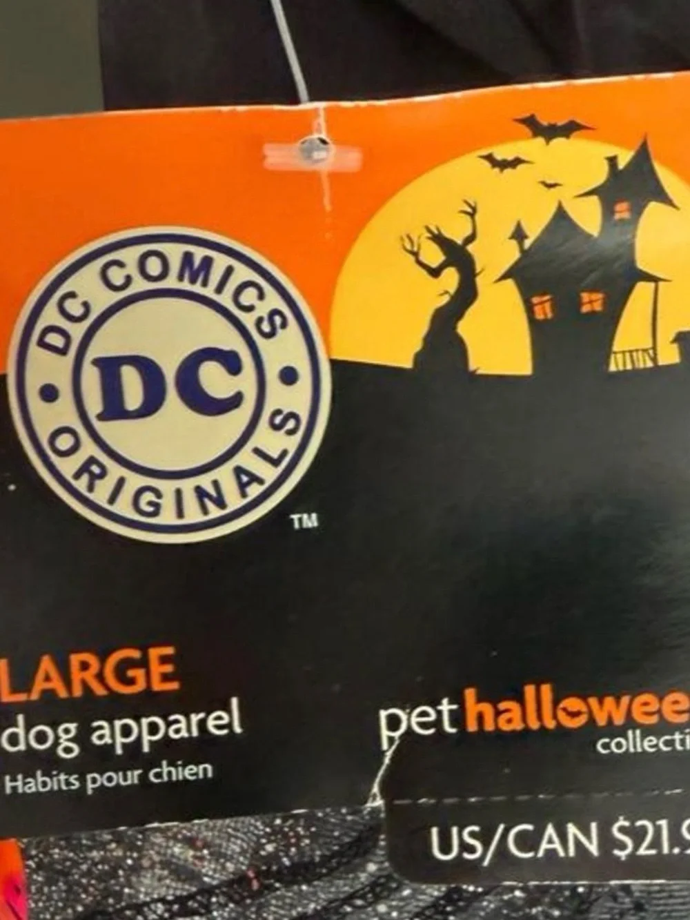NEW WITH TAGS! DC Batman Black and Yellow Pet Costume Dress with Sparkle Tulle